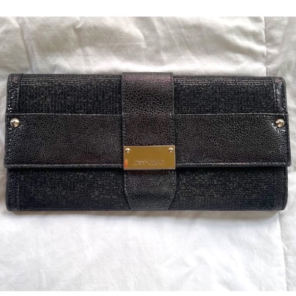 Jimmy Choo Black Ubai Clutch - Picture 1 of 13